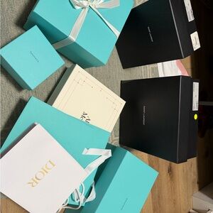 Tiffany & Co. Blue boxes, Saint Laurent, Alexander McQueen, Dior bag
